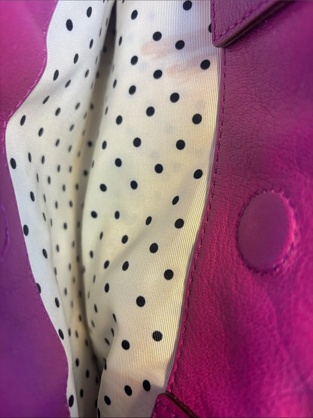 kate spade Vibrant Fuchsia Leather Satchel with Detachable Strap